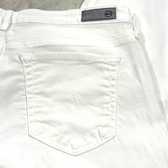 Adriano Goldschmied The Stevie Cuff Slim Straight Cuffed Women's White Jeans 31 - Picture 7 of 10